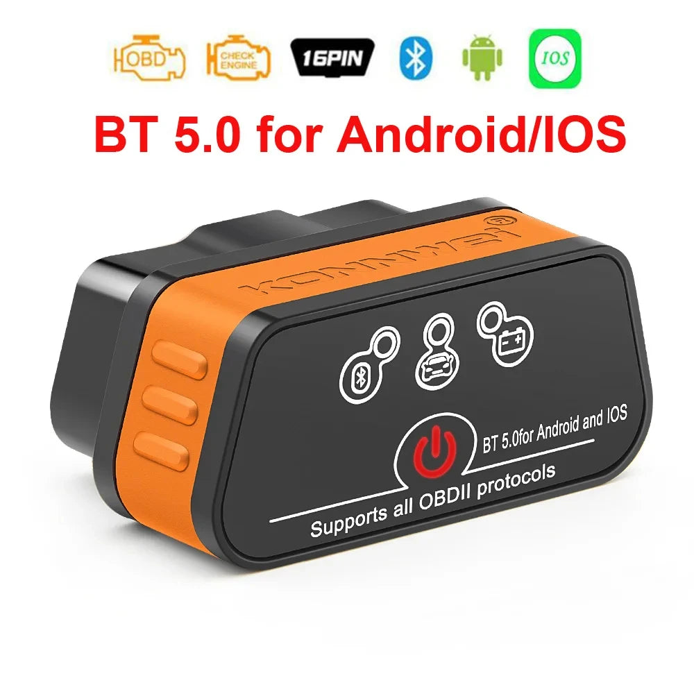 ELM327 V1.5 BT 5.0 Code Reader OBD2 Scanner ELM 327 V1 5 OBDII Auto Car Diagnostic Tools ODB2 Wireless Scan Tool