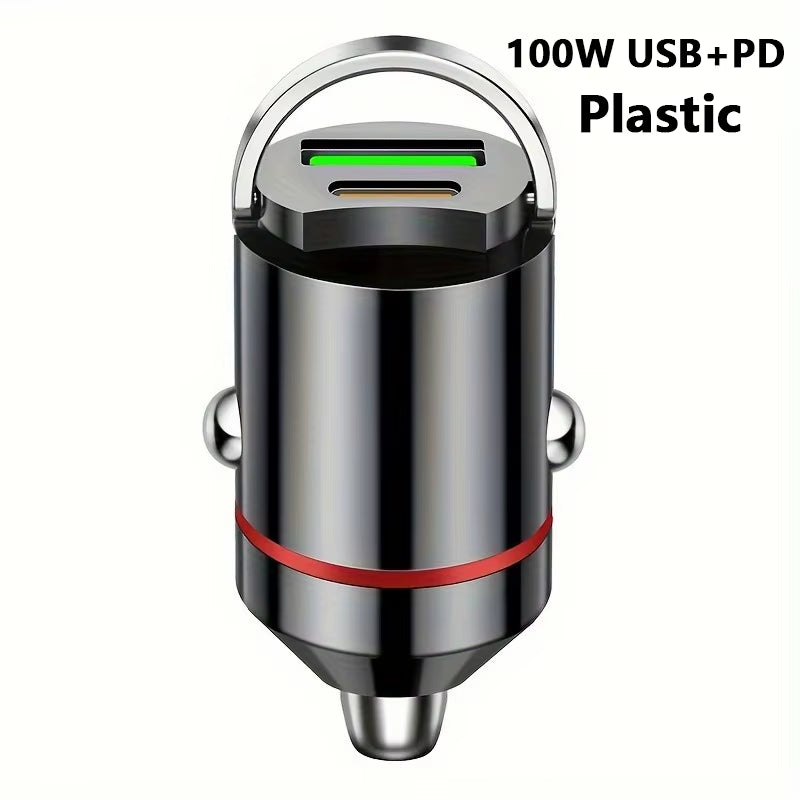 100W PD USB Car Charger Lighter Fast Charging for Iphone QC3.0 USB Type C Car Phone Charger Adapter for Xiaomi Samsung Huawei